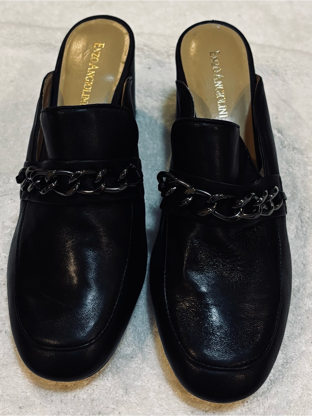 Brand New Fine Leather Enzo Angiolini Slides - Size 8M - Heel 3 Inches - Box 13